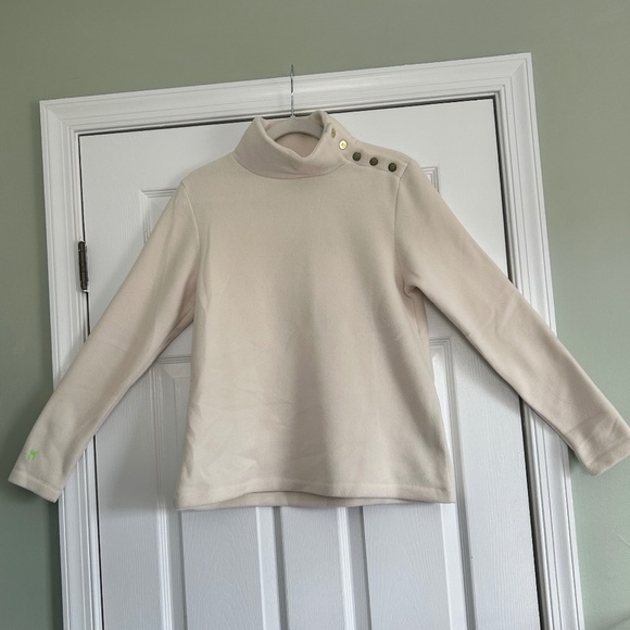 NWT Dudley Stephens Cream Meadow Greenpoint Turtleneck in Vello Fleece, Medium - Picture 6 of 11